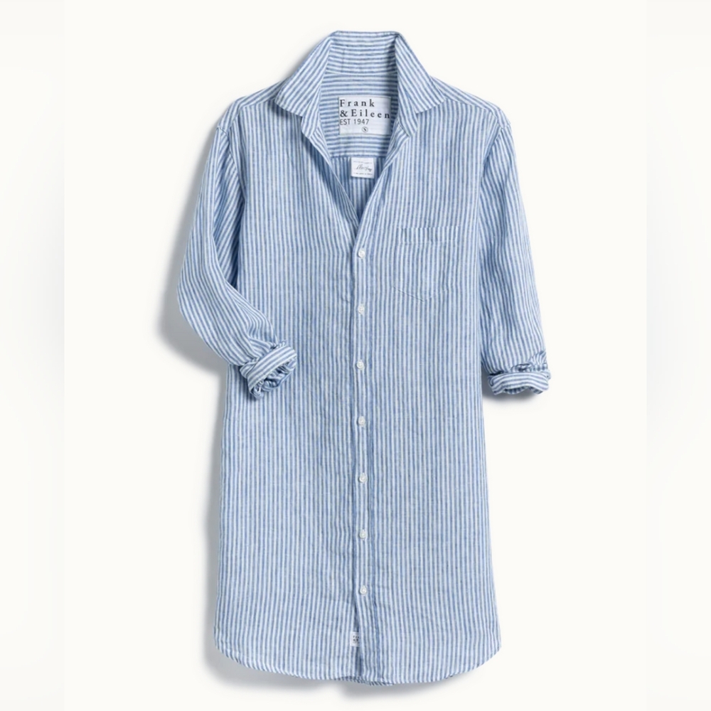 Frank & Eileen Blue Striped Women's Dress